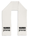 Warrior Princess Script Adult Fleece 64&#x22; Scarf-TooLoud-White-One-Size-Adult-Davson Sales