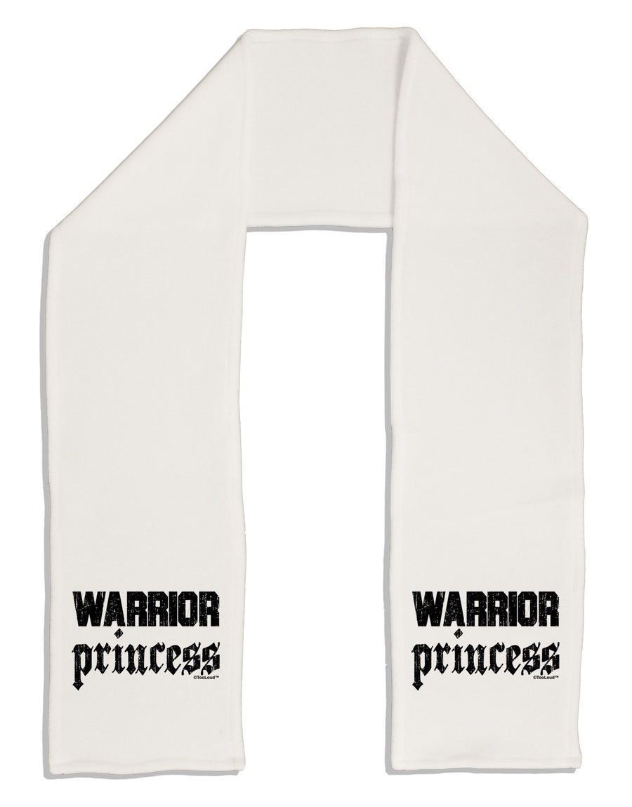 Warrior Princess Script Adult Fleece 64&#x22; Scarf-TooLoud-White-One-Size-Adult-Davson Sales