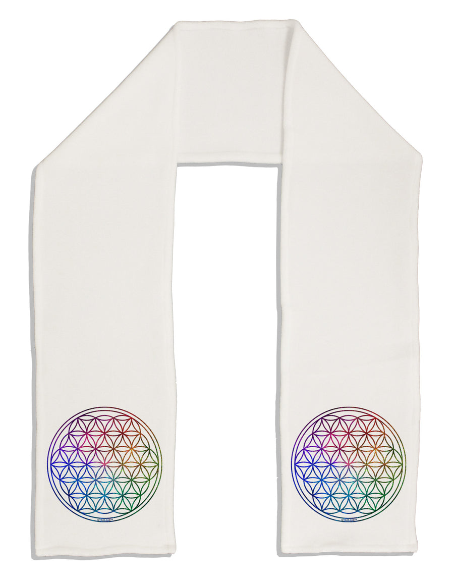 Flower of Life Circle Adult Fleece 64&#x22; Scarf-TooLoud-White-One-Size-Adult-Davson Sales