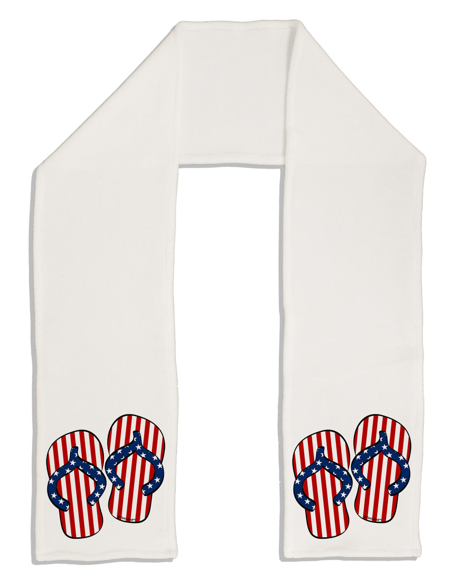 Stars and Stripes Flip Flops Adult Fleece 64&#x22; Scarf-TooLoud-White-One-Size-Adult-Davson Sales