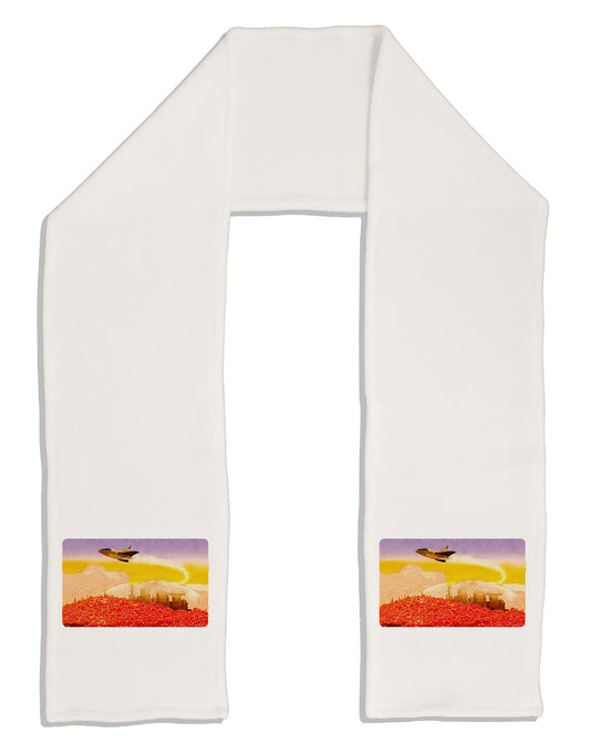Planet Mars Watercolor Adult Fleece 64&#x22; Scarf-TooLoud-White-One-Size-Adult-Davson Sales