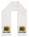 Black Bear Watercolor Adult Fleece 64&#x22; Scarf-TooLoud-White-One-Size-Adult-Davson Sales