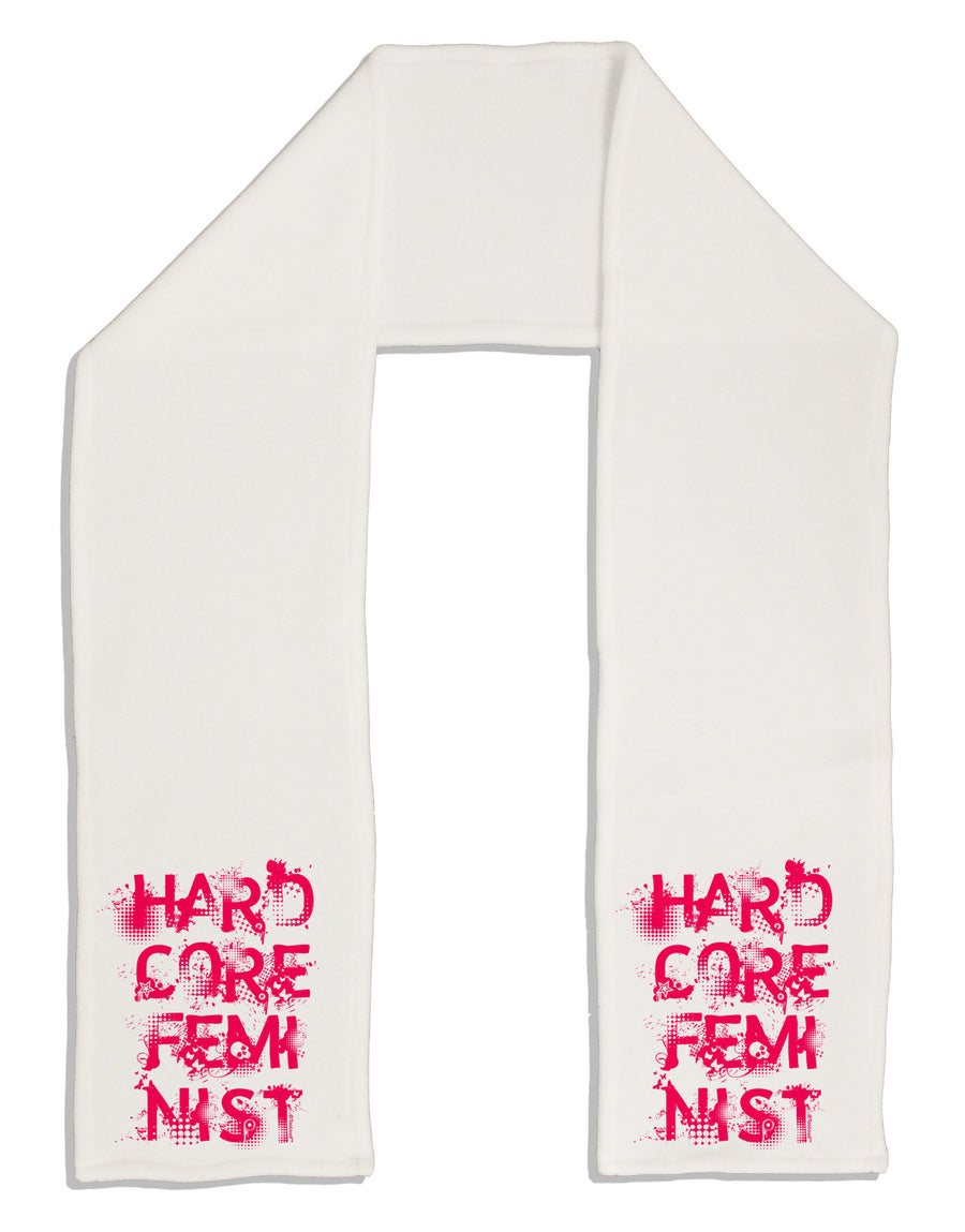 Hardcore Feminist - Pink Adult Fleece 64&#x22; Scarf-TooLoud-White-One-Size-Adult-Davson Sales