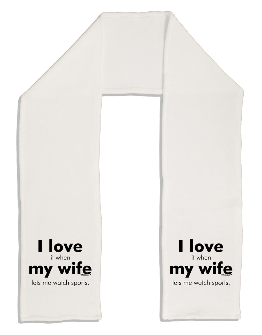 I Love My Wife - Sports Adult Fleece 64" Scarf-TooLoud-White-One-Size-Adult-Davson Sales