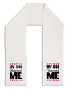 My Dog Rescued Me Adult Fleece 64" Scarf-TooLoud-White-One-Size-Adult-Davson Sales