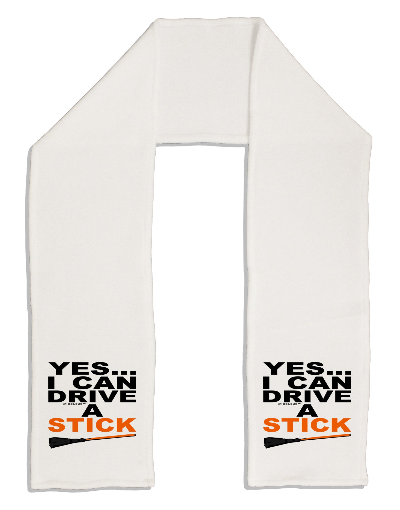 Drive Stick Orange Adult Fleece 64&#x22; Scarf-TooLoud-White-One-Size-Adult-Davson Sales