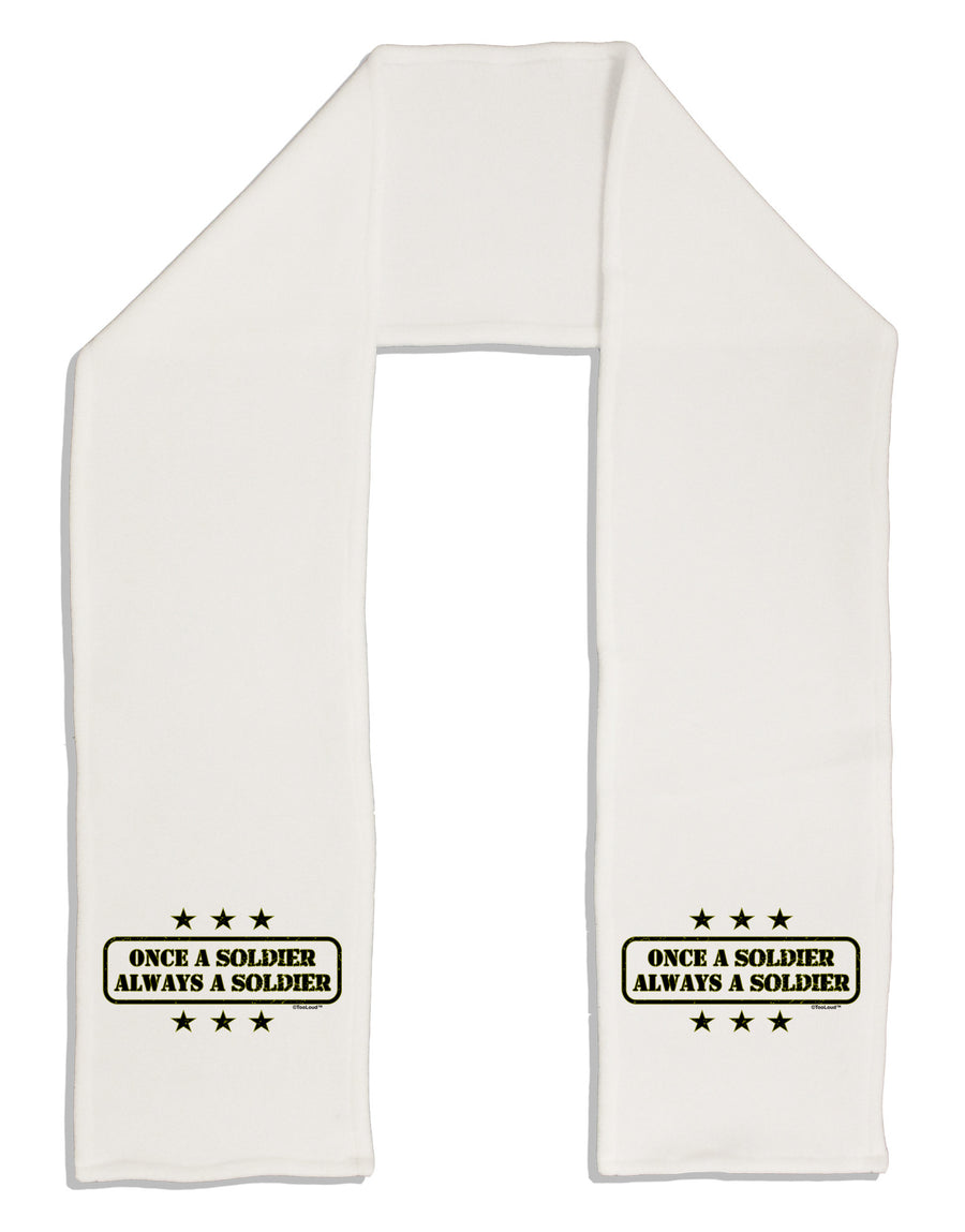 Always A Soldier Adult Fleece 64&#x22; Scarf-TooLoud-White-One-Size-Adult-Davson Sales