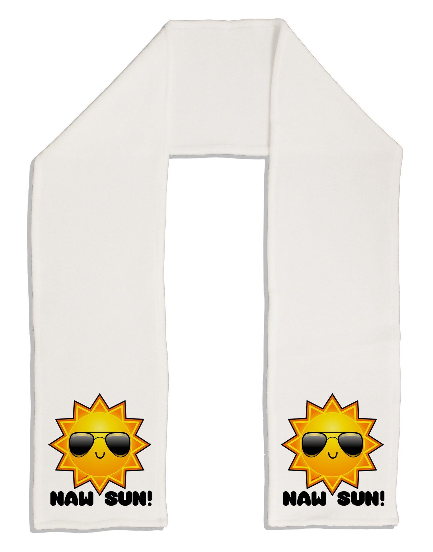 Naw Sun Cute Sun Adult Fleece 64&#x22; Scarf-TooLoud-White-One-Size-Adult-Davson Sales