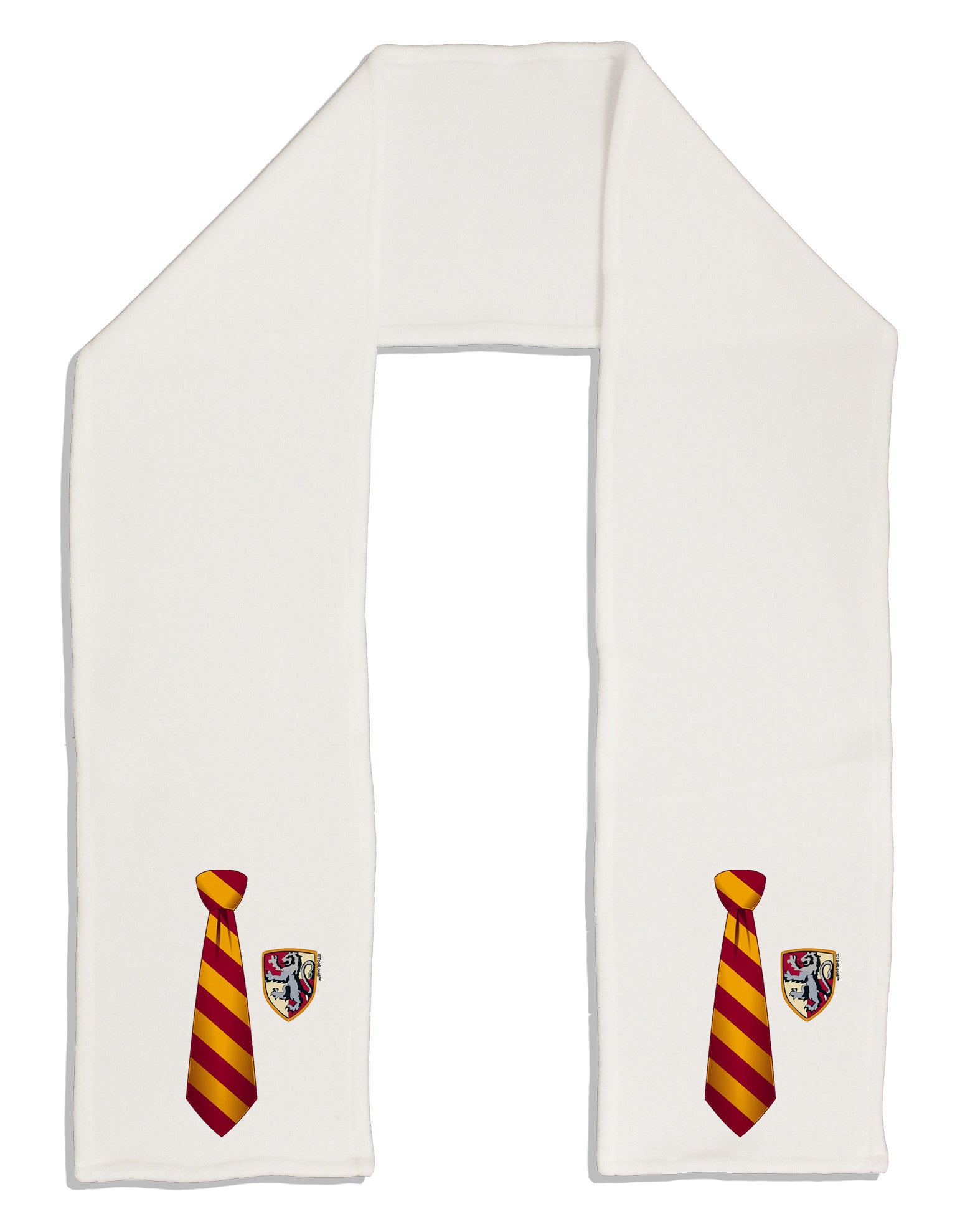 Wizard Tie Red and Yellow Adult Fleece 64&#x22; Scarf-TooLoud-White-One-Size-Adult-Davson Sales