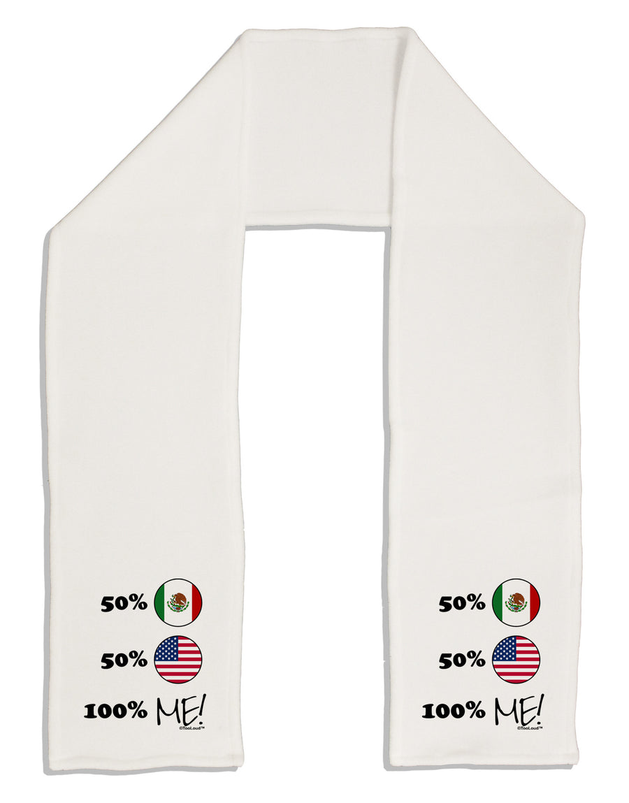 Mexican American 100 Percent Me Adult Fleece 64" Scarf-TooLoud-White-One-Size-Adult-Davson Sales