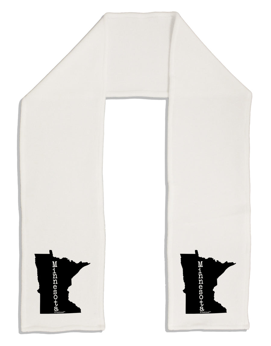 Minnesota - United States Shape Adult Fleece 64&#x22; Scarf-TooLoud-White-One-Size-Adult-Davson Sales