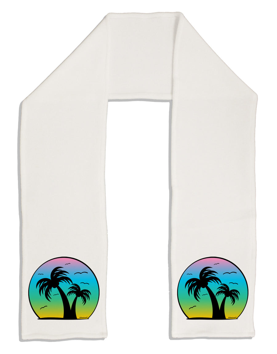 Palm Trees Silhouette - Beach Sunset Design Adult Fleece 64&#x22; Scarf-TooLoud-White-One-Size-Adult-Davson Sales