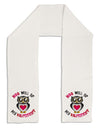 Hoo Will Be My Valentine Adult Fleece 64&#x22; Scarf-TooLoud-White-One-Size-Adult-Davson Sales