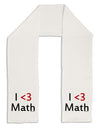 I Heart Math Adult Fleece 64&#x22; Scarf by TooLoud-TooLoud-White-One-Size-Adult-Davson Sales
