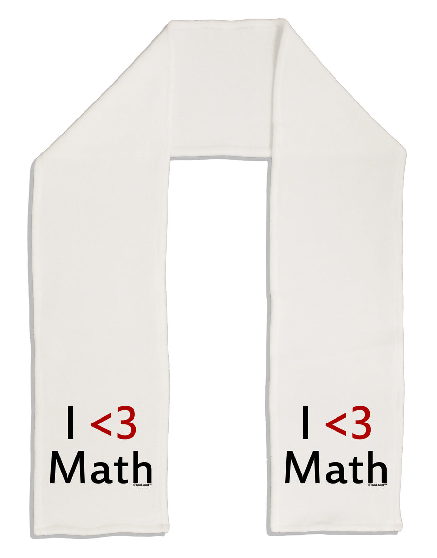 I Heart Math Adult Fleece 64&#x22; Scarf by TooLoud-TooLoud-White-One-Size-Adult-Davson Sales