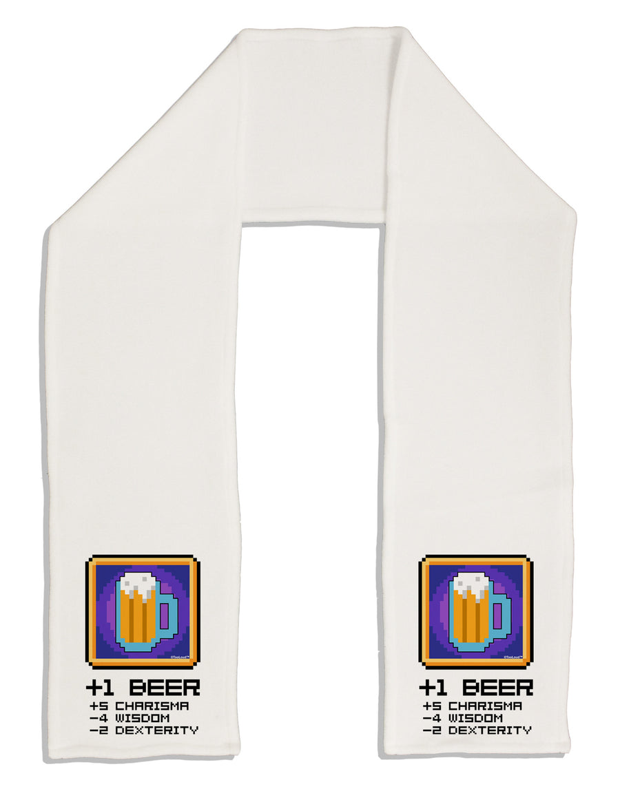 Pixel Beer Item Adult Fleece 64" Scarf-TooLoud-White-One-Size-Adult-Davson Sales