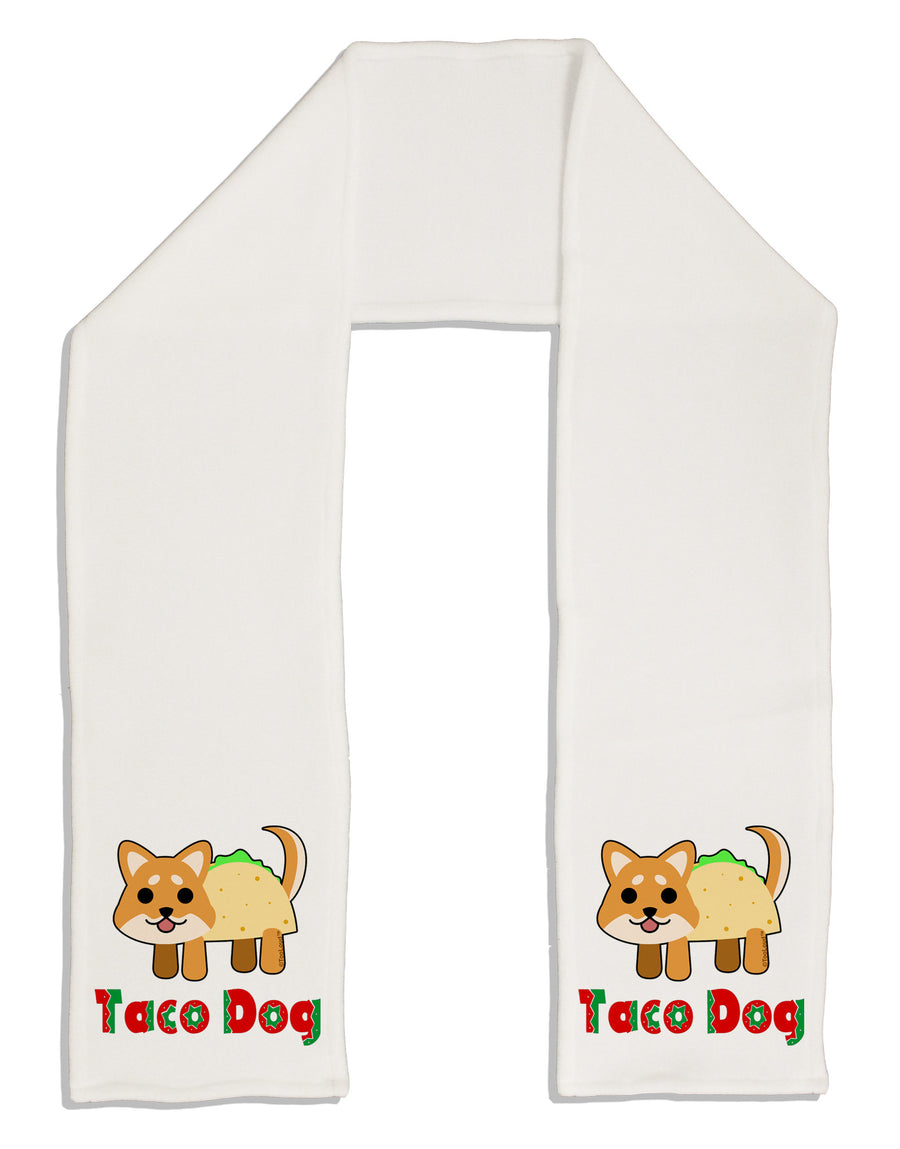 Cute Taco Dog Text Adult Fleece 64&#x22; Scarf-TooLoud-White-One-Size-Adult-Davson Sales