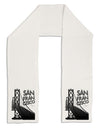 San Francisco Text Bay Bridge Adult Fleece 64&#x22; Scarf-TooLoud-White-One-Size-Adult-Davson Sales