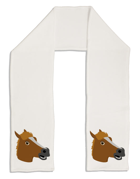 Silly Cartoon Horse Head Adult Fleece 64&#x22; Scarf-TooLoud-White-One-Size-Adult-Davson Sales