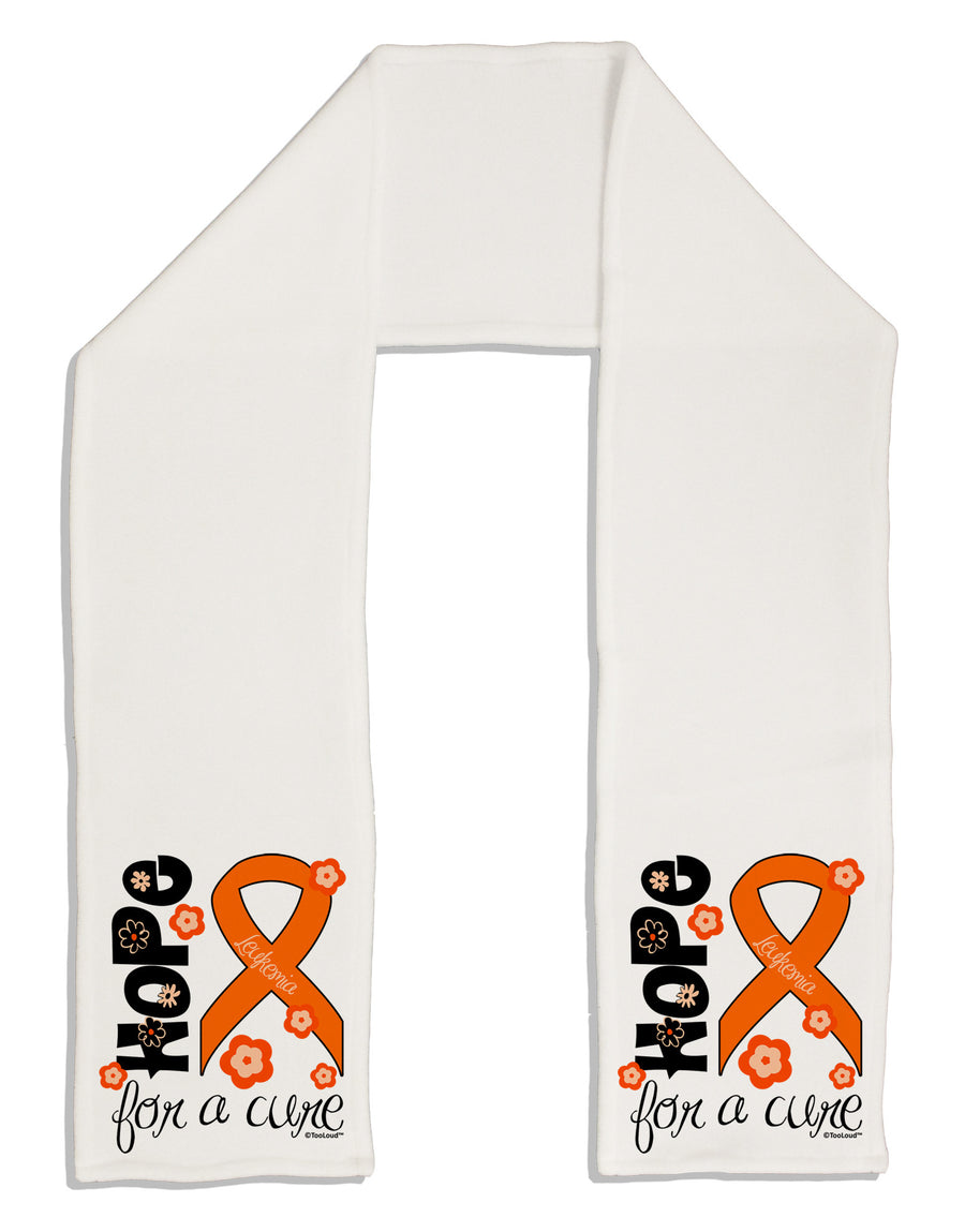 Hope for a Cure - Orange Ribbon Leukemia - Flowers Adult Fleece 64&#x22; Scarf-TooLoud-White-One-Size-Adult-Davson Sales