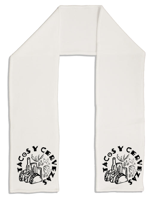 Tacos Y Cervezas Adult Fleece 64 Inch Scarf-Scarves-TooLoud-White-One-Size-Adult-Davson Sales