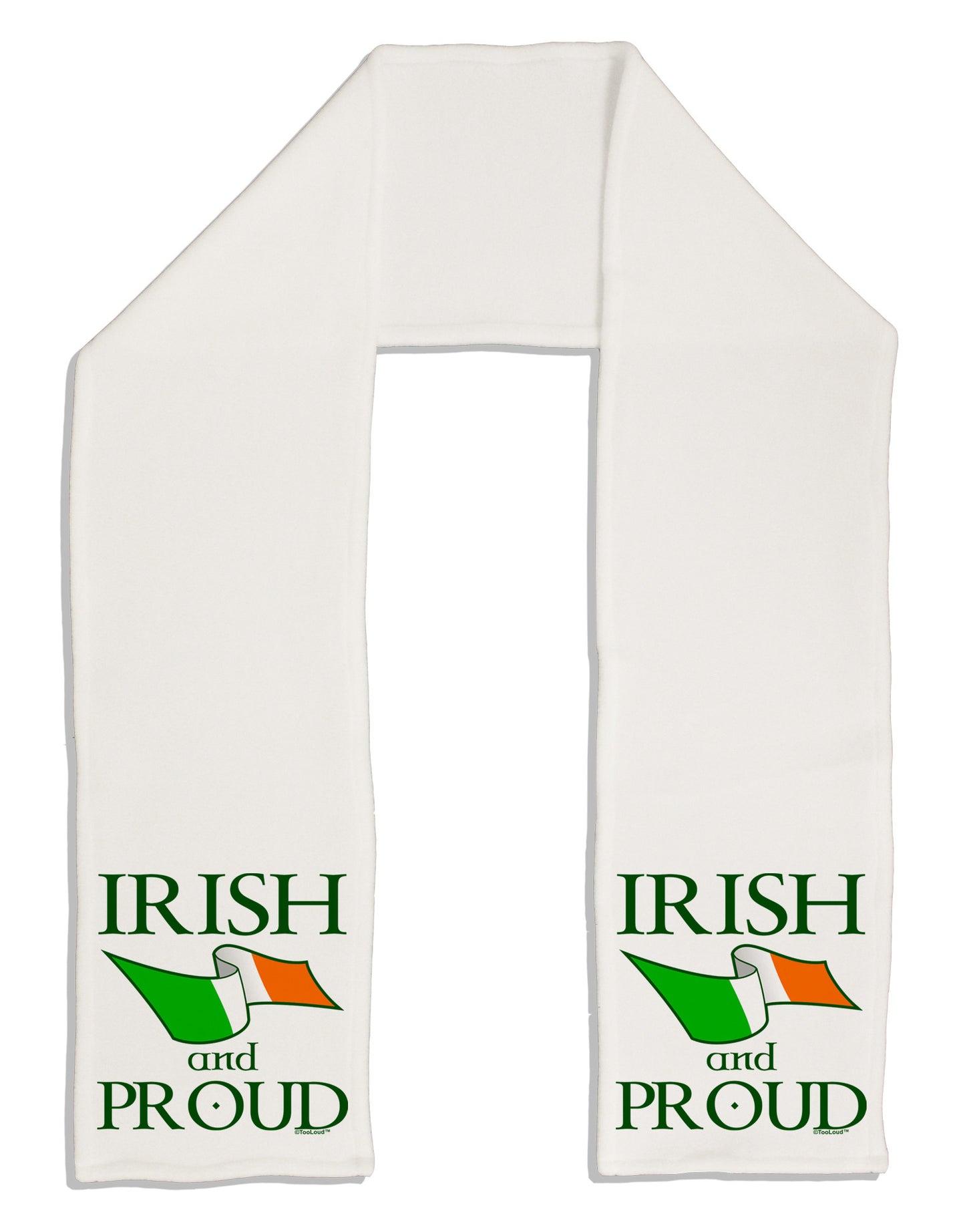Irish and Proud Adult Fleece 64&#x22; Scarf-TooLoud-White-One-Size-Adult-Davson Sales