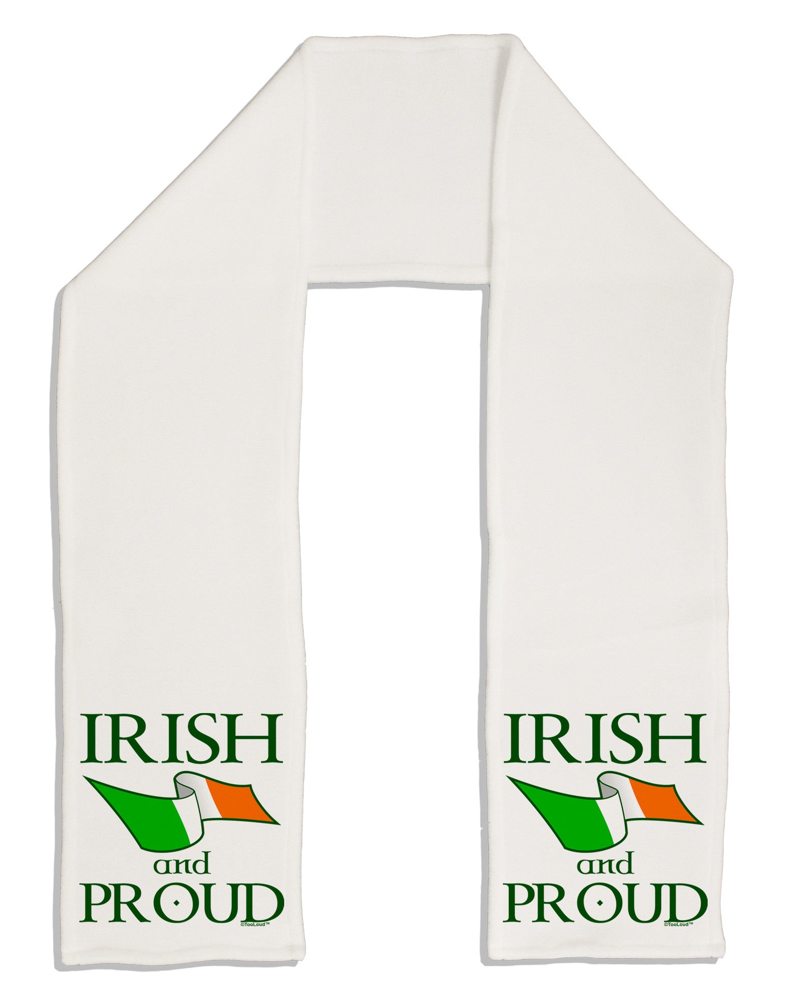 Irish and Proud Adult Fleece 64&#x22; Scarf-TooLoud-White-One-Size-Adult-Davson Sales