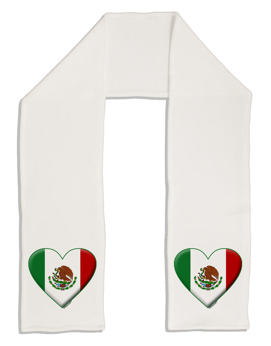 Mexican Flag Heart - Beveled Adult Fleece 64&#x22; Scarf by TooLoud-TooLoud-White-One-Size-Adult-Davson Sales