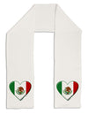 Mexican Flag Heart - Beveled Adult Fleece 64&#x22; Scarf by TooLoud-TooLoud-White-One-Size-Adult-Davson Sales