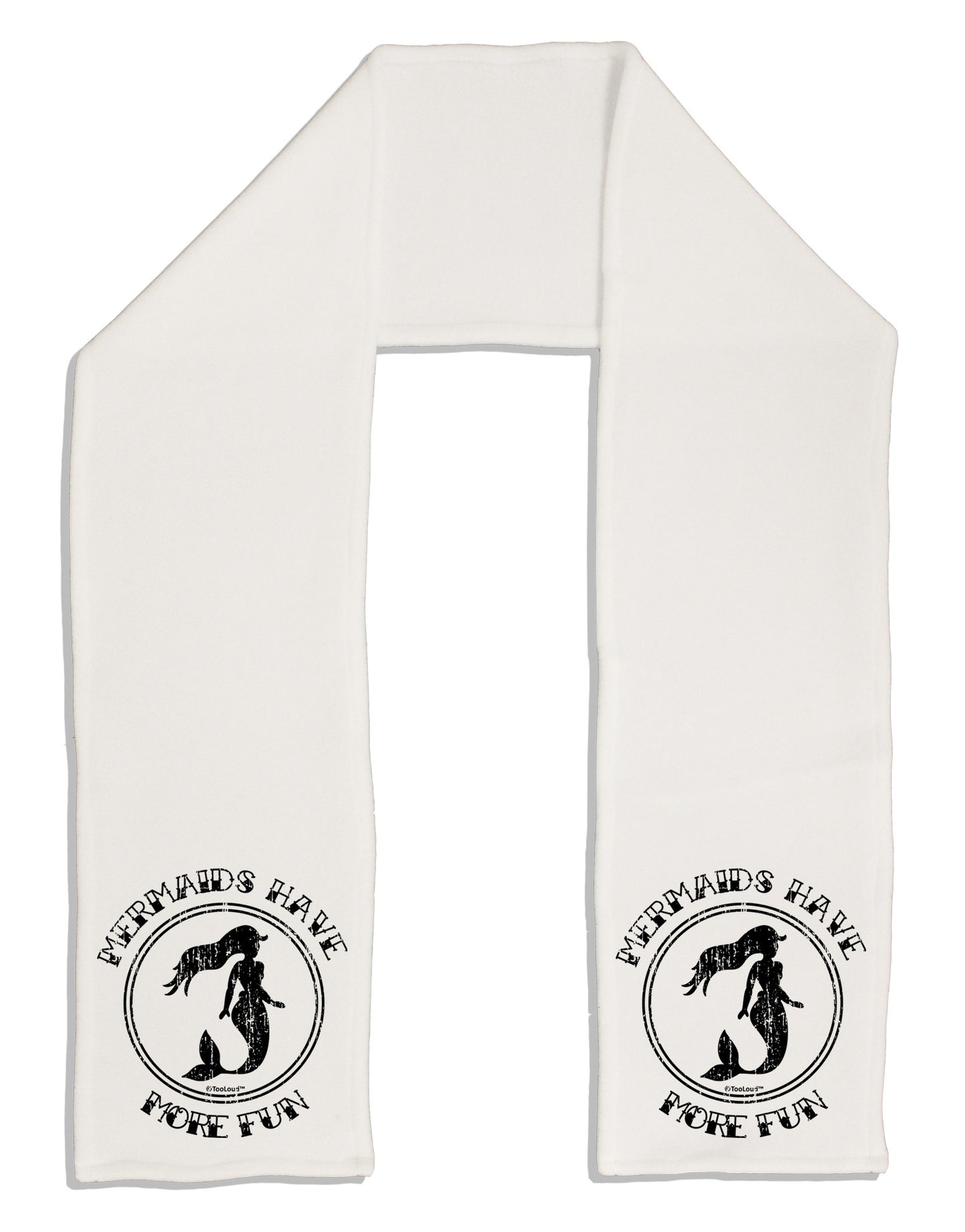 Mermaids Have More Fun - Distressed Adult Fleece 64&#x22; Scarf-TooLoud-White-One-Size-Adult-Davson Sales
