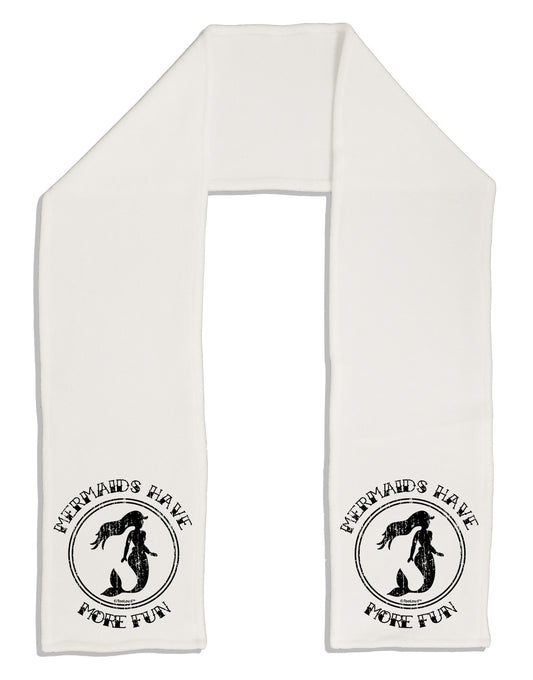 Mermaids Have More Fun - Distressed Adult Fleece 64&#x22; Scarf-TooLoud-White-One-Size-Adult-Davson Sales
