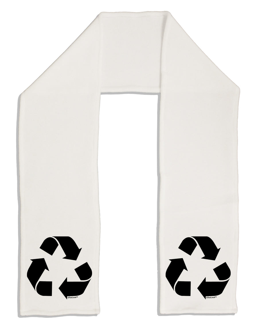 Recycle Black and White Adult Fleece 64&#x22; Scarf by TooLoud-TooLoud-White-One-Size-Adult-Davson Sales