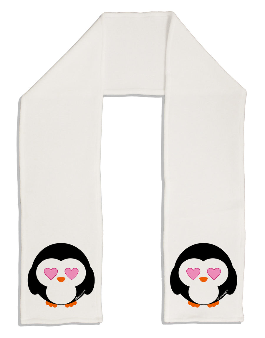 Cute Penguin - Heart Eyes Adult Fleece 64&#x22; Scarf by TooLoud-TooLoud-White-One-Size-Adult-Davson Sales