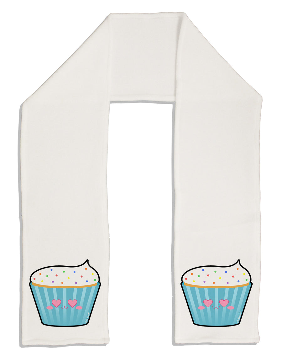 Cute Cupcake with Sprinkles - Heart Eyes Adult Fleece 64&#x22; Scarf by TooLoud-TooLoud-White-One-Size-Adult-Davson Sales