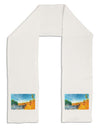 Castlewood Canyon Watercolor Adult Fleece 64&#x22; Scarf-TooLoud-White-One-Size-Adult-Davson Sales