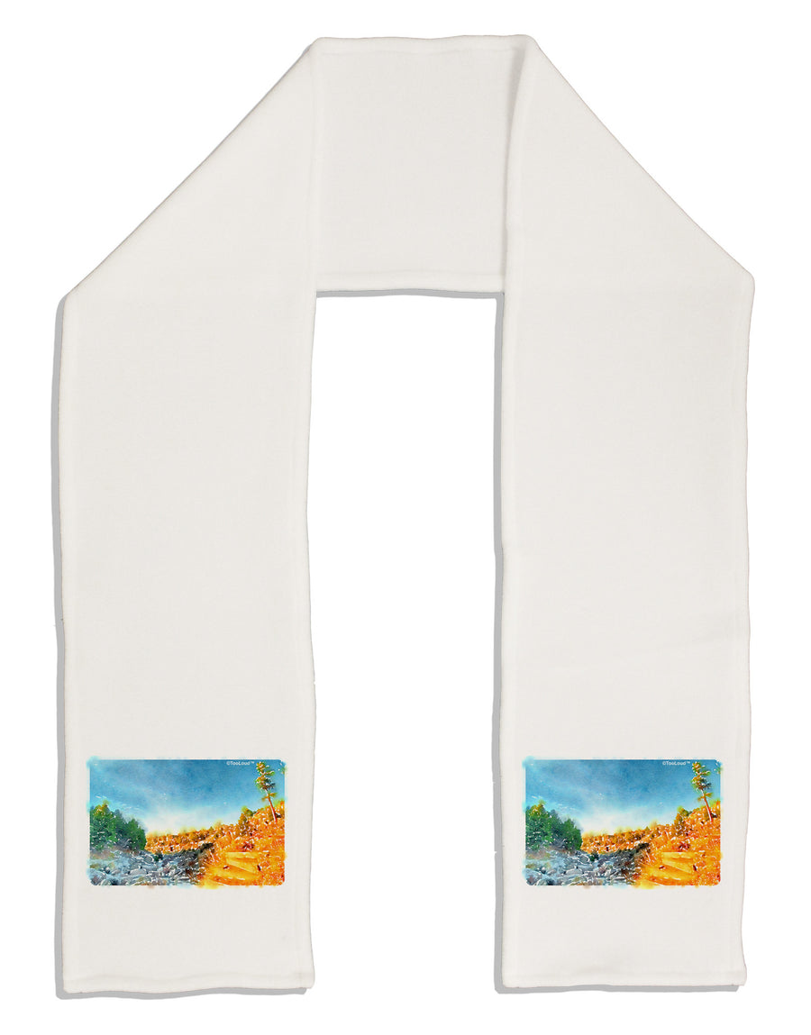 Castlewood Canyon Watercolor Adult Fleece 64&#x22; Scarf-TooLoud-White-One-Size-Adult-Davson Sales