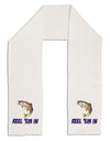 Rainbow Trout Reel Em In Adult Fleece 64&#x22; Scarf-TooLoud-White-One-Size-Adult-Davson Sales