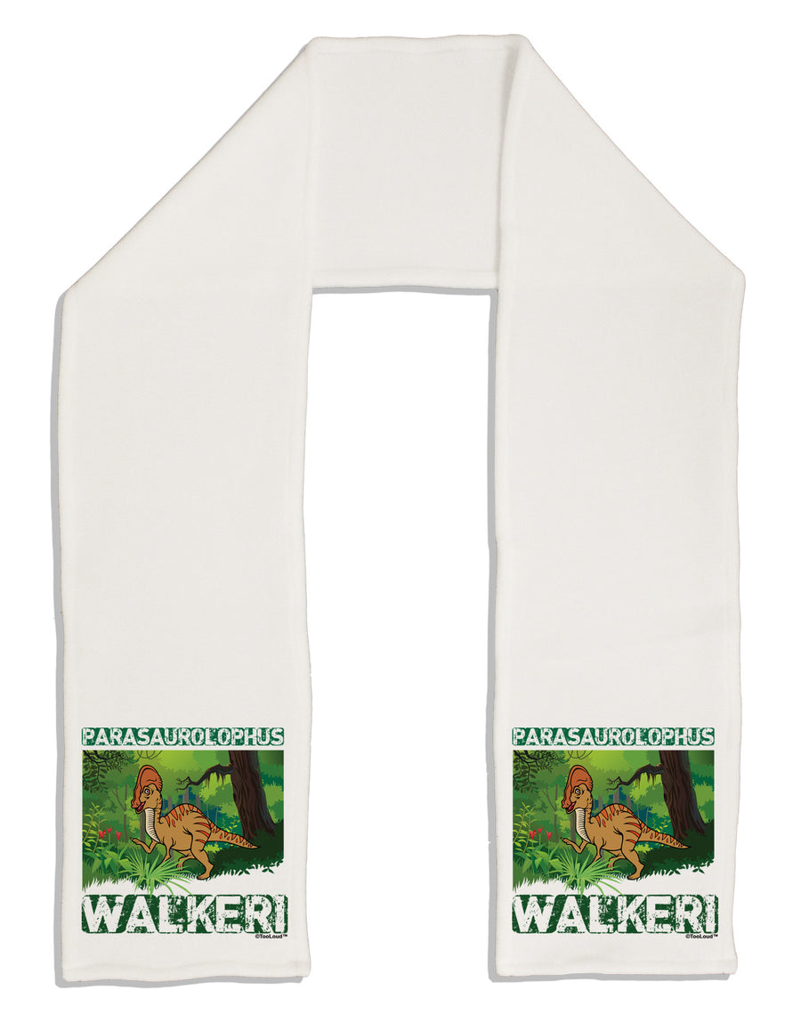 Parasaurolophus Walkeri - With Name Adult Fleece 64" Scarf-TooLoud-White-One-Size-Adult-Davson Sales