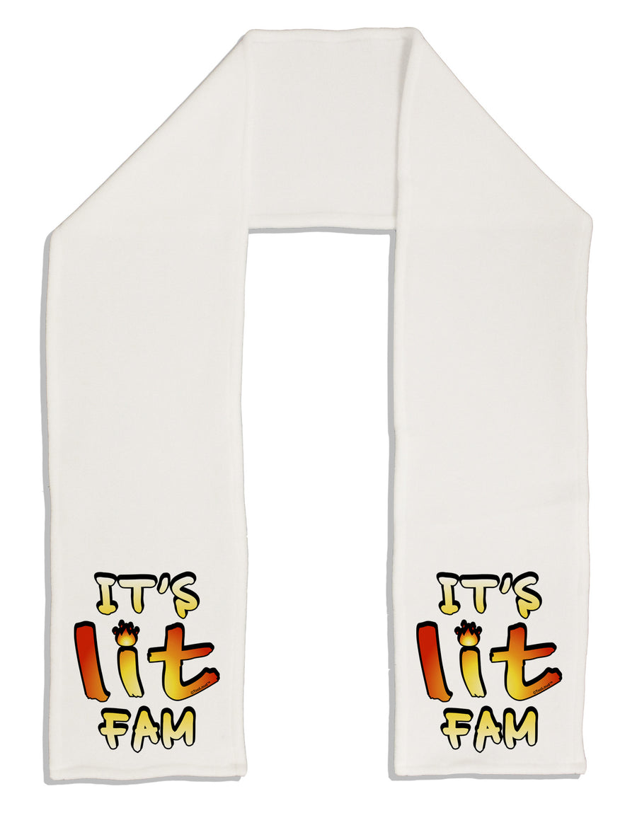 It's Lit Fam Adult Fleece 64&#x22; Scarf-TooLoud-White-One-Size-Adult-Davson Sales