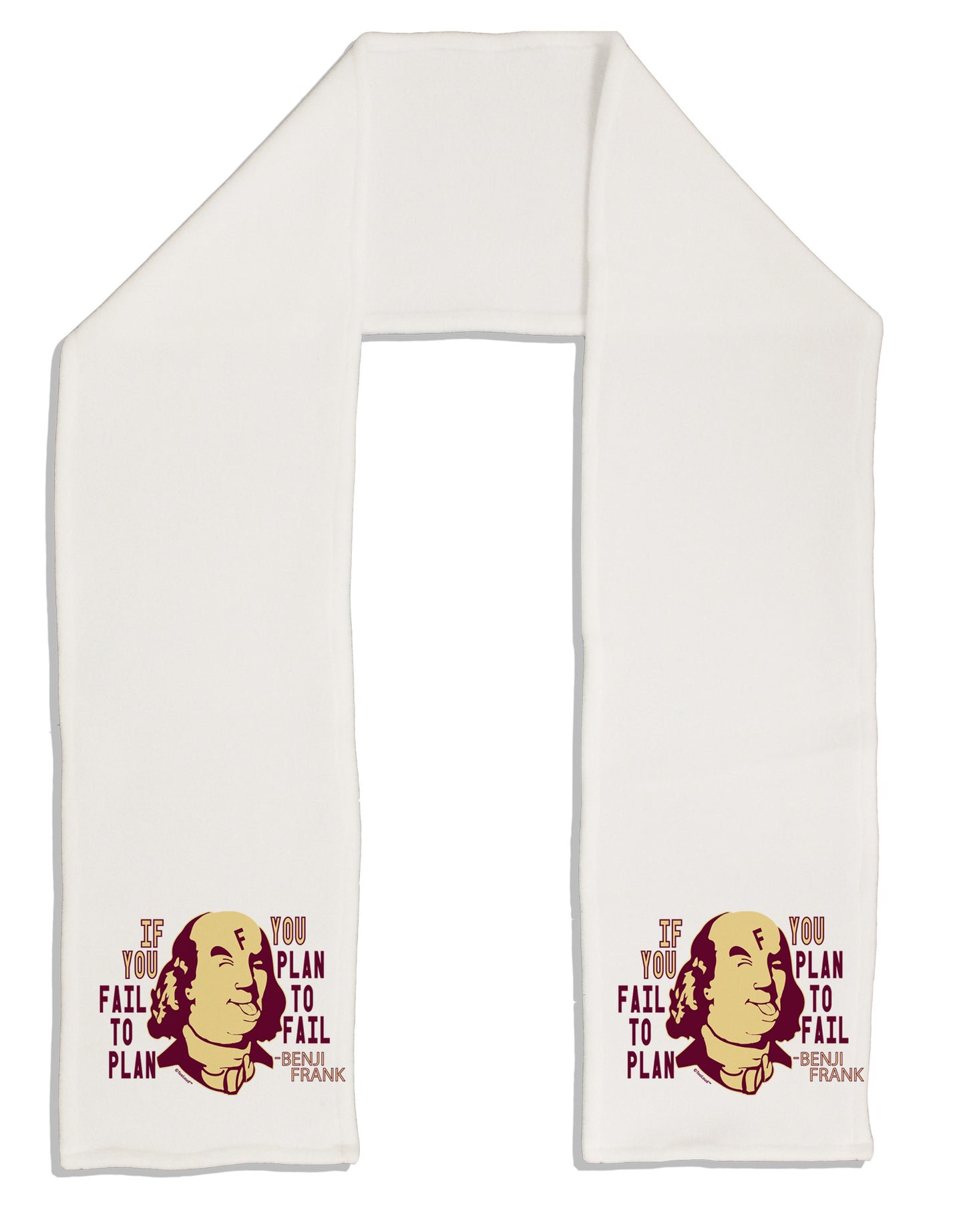 If you Fail to Plan, you Plan to Fail-Benjamin Franklin Adult Fleece 64 Inch Scarf-Scarves-TooLoud-White-One-Size-Adult-Davson Sales