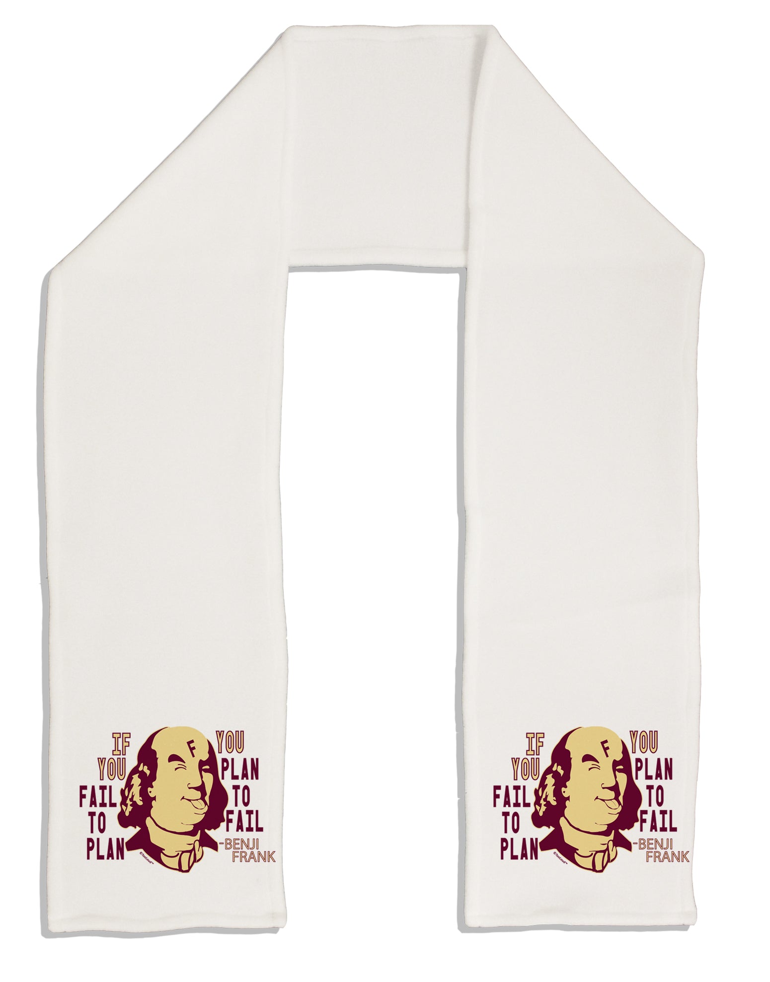If you Fail to Plan, you Plan to Fail-Benjamin Franklin Adult Fleece 64 Inch Scarf-Scarves-TooLoud-White-One-Size-Adult-Davson Sales