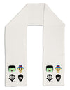 Cute Pixel Monsters Adult Fleece 64&#x22; Scarf-TooLoud-White-One-Size-Adult-Davson Sales