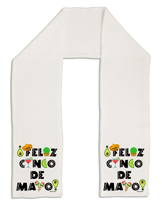 Feliz Cinco de Mayo - Fiesta Icons Adult Fleece 64&#x22; Scarf by TooLoud-TooLoud-White-One-Size-Adult-Davson Sales