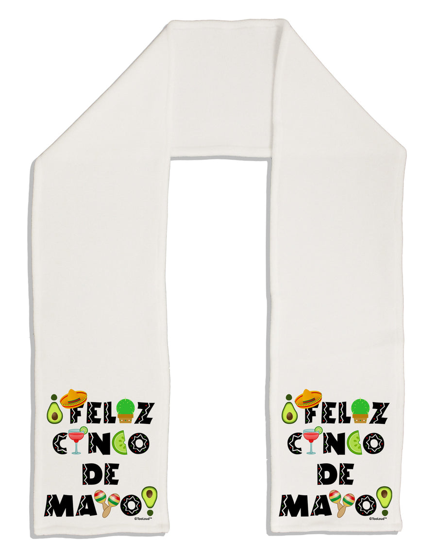 Feliz Cinco de Mayo - Fiesta Icons Adult Fleece 64&#x22; Scarf by TooLoud-TooLoud-White-One-Size-Adult-Davson Sales