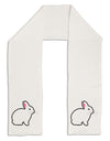 Cute Bunny Rabbit Easter Adult Fleece 64&#x22; Scarf-TooLoud-White-One-Size-Adult-Davson Sales