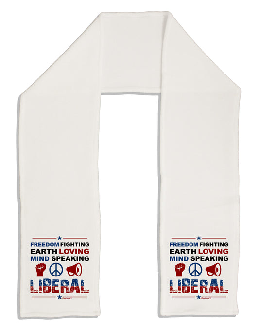 Freedom Fighting Liberal Adult Fleece 64&#x22; Scarf-TooLoud-White-One-Size-Adult-Davson Sales