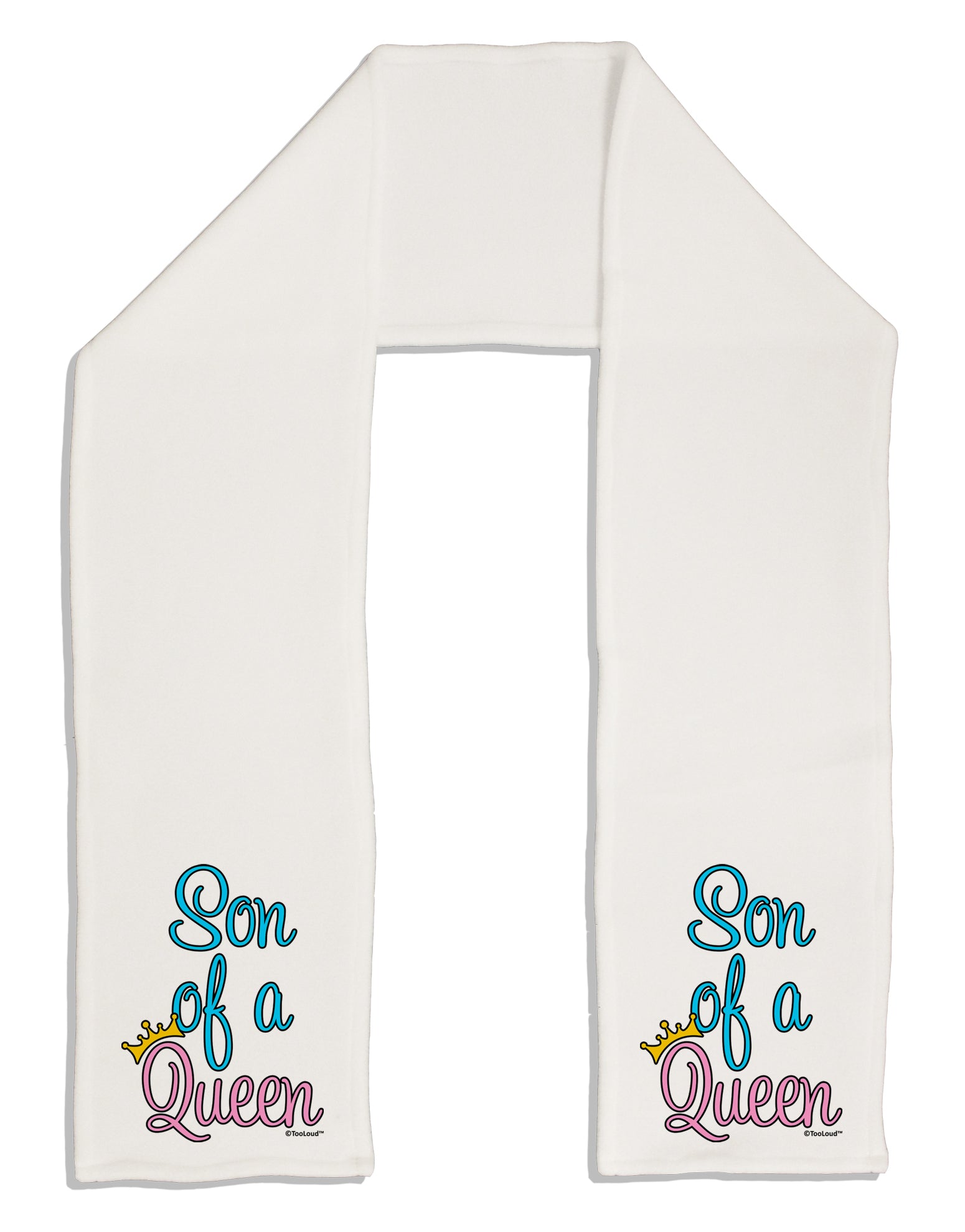 Son of a Queen - Matching Mom and Son Design Adult Fleece 64&#x22; Scarf by TooLoud-TooLoud-White-One-Size-Adult-Davson Sales
