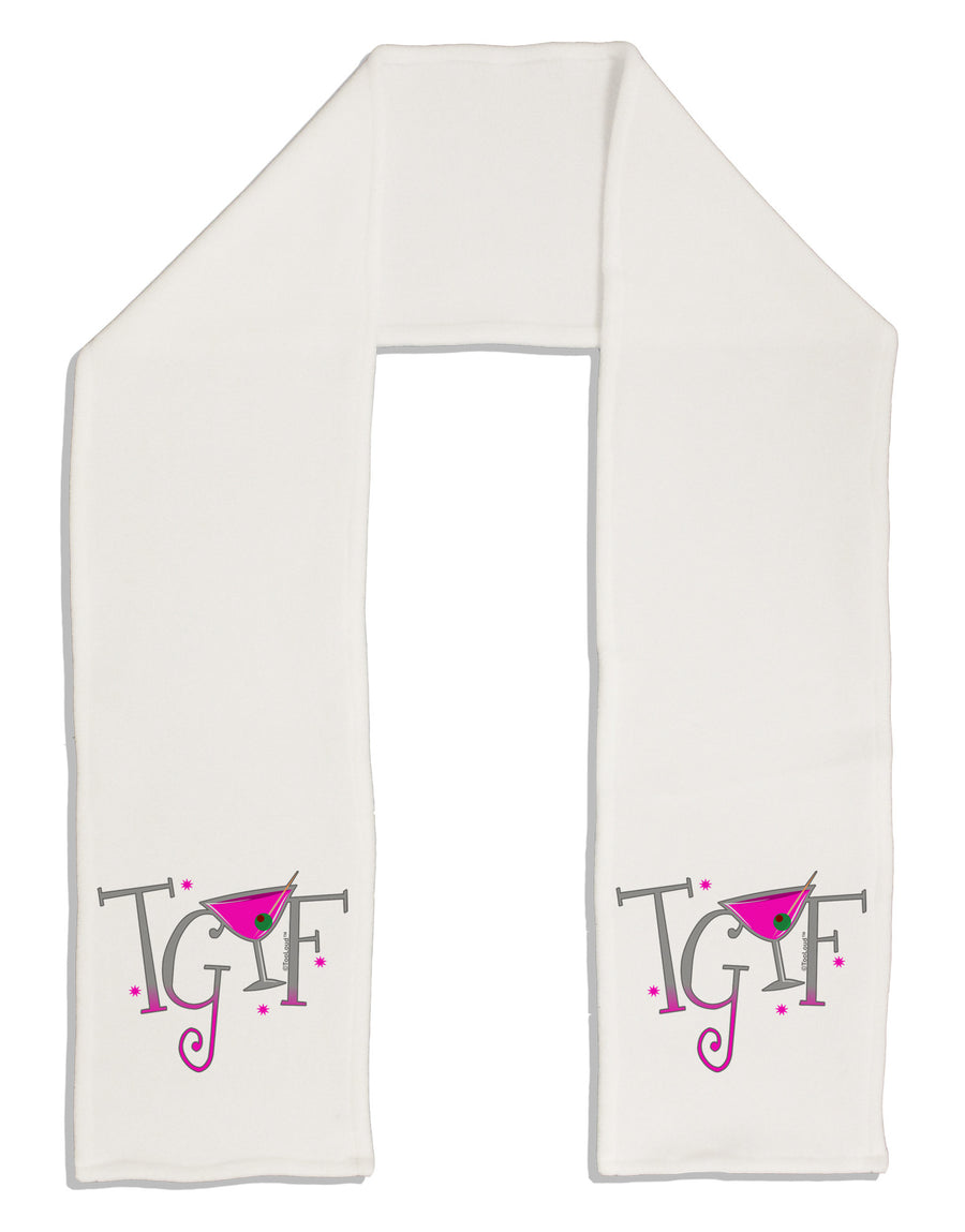 TGIF Martini Adult Fleece 64&#x22; Scarf-TooLoud-White-One-Size-Adult-Davson Sales