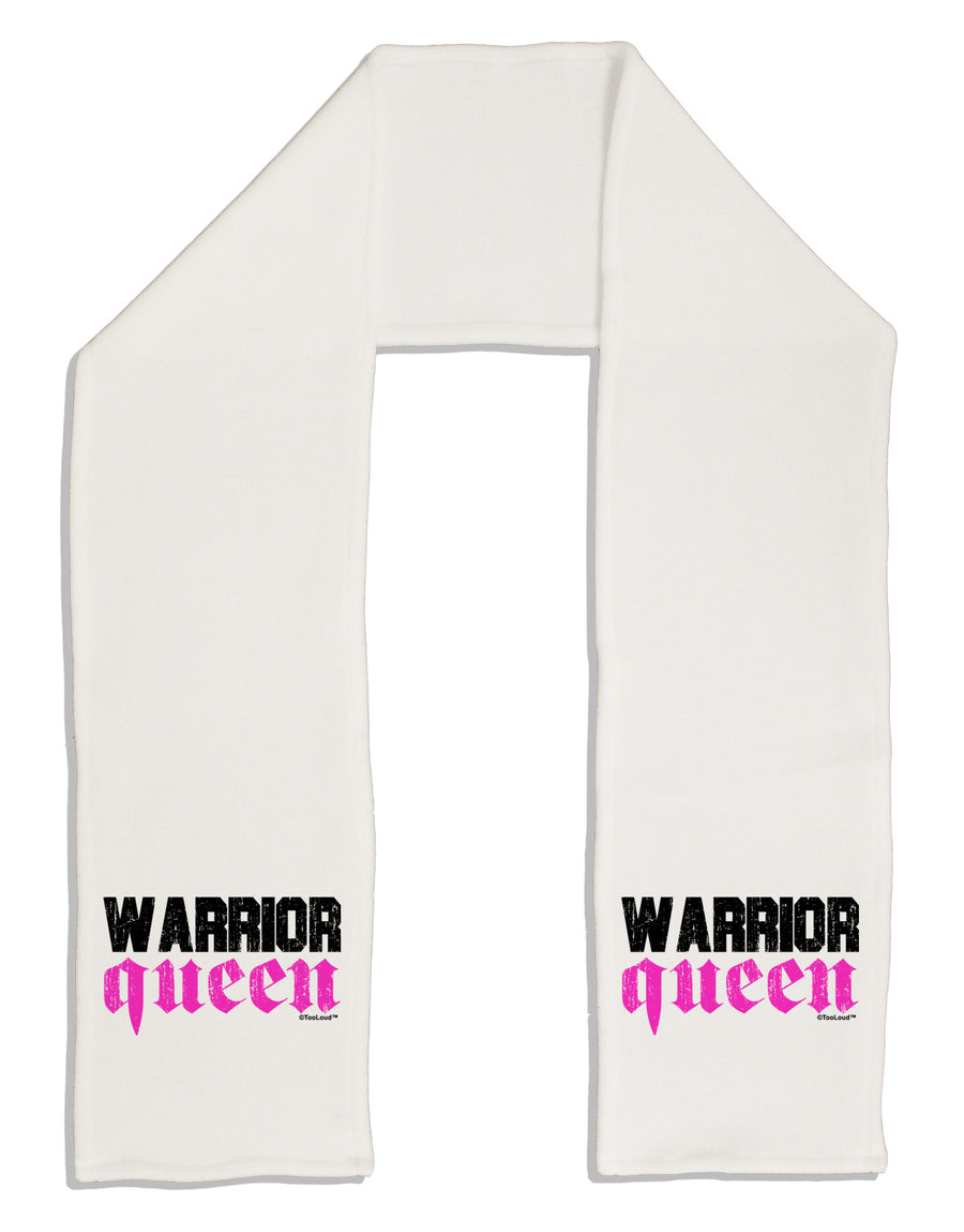 TooLoud Warrior Queen Pink Script Adult Fleece 64&#x22; Scarf-TooLoud-White-One-Size-Adult-Davson Sales