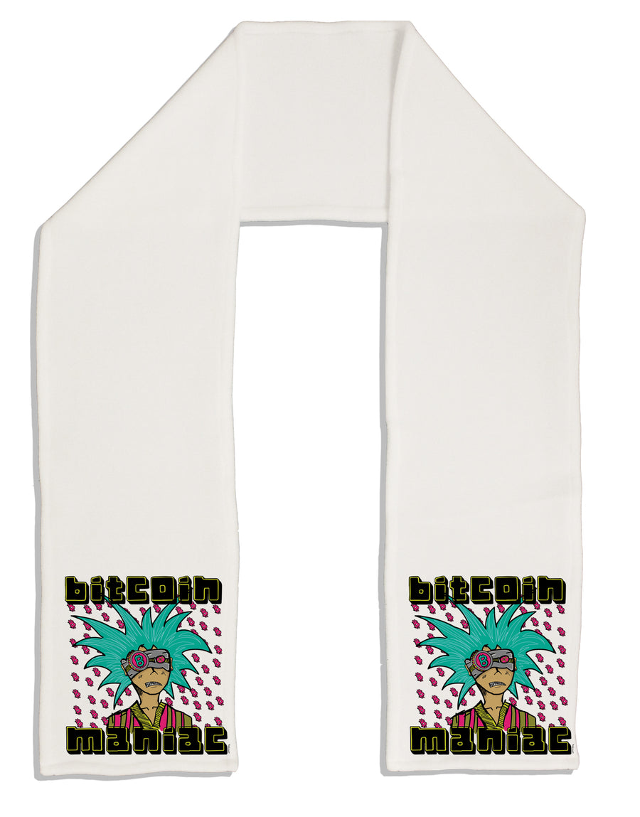 Bitcoin Maniac Crypto Adult Fleece 64 Inch Scarf-Scarves-TooLoud-White-One-Size-Adult-Davson Sales